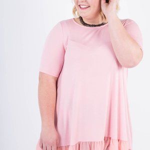 Chiffon Ruffle Tunic Pink - Agnes & Dora